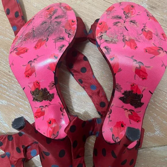 BETSEY JOHNSON LANICA POLKA DOT SANDALS - Picture 5 of 5